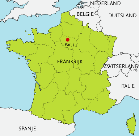 Kaart van Frankrijk